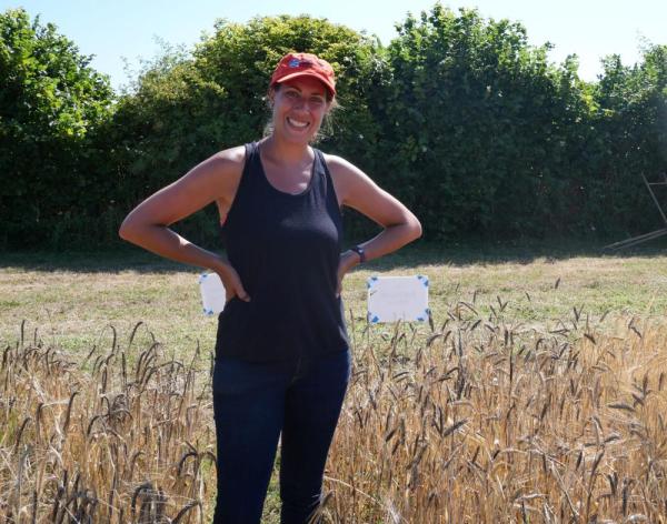 Brigid Meints with barley crosses